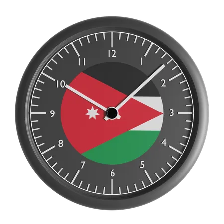 Wanduhr mit der Flagge von Jordanien  3D Icon