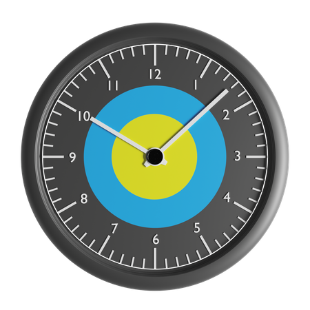 Wanduhr mit der Flagge von Palau  3D Icon