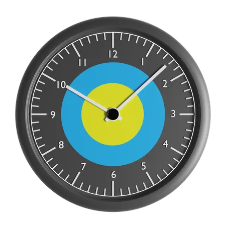 Wanduhr mit der Flagge von Palau  3D Icon