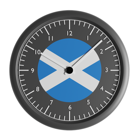 Wanduhr mit der Flagge von Schottland  3D Icon