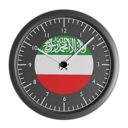 Wanduhr mit der Flagge von Somaliland  3D Icon