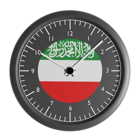 Wanduhr mit der Flagge von Somaliland  3D Icon