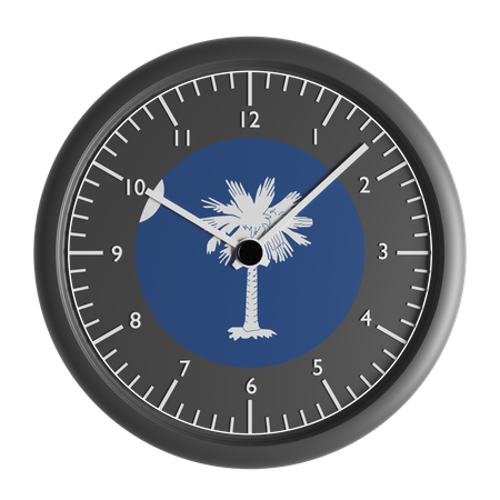 Wanduhr mit der Flagge von South Carolina  3D Icon