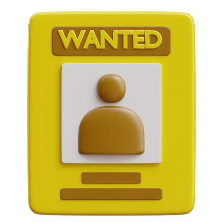 Wanted  3D Icon
