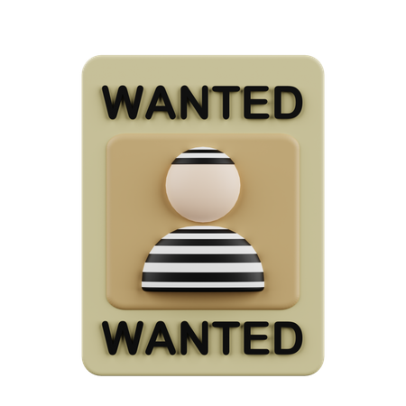 Wanted  3D Icon