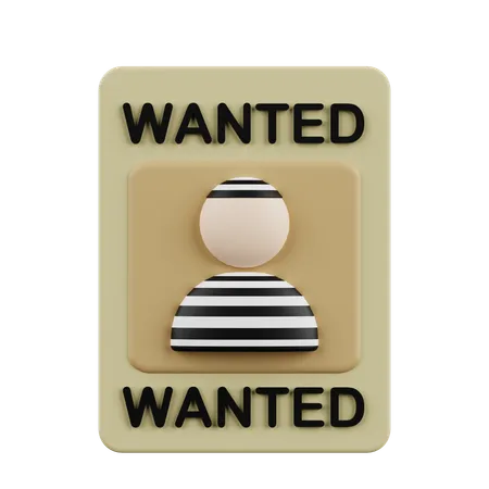 Wanted  3D Icon