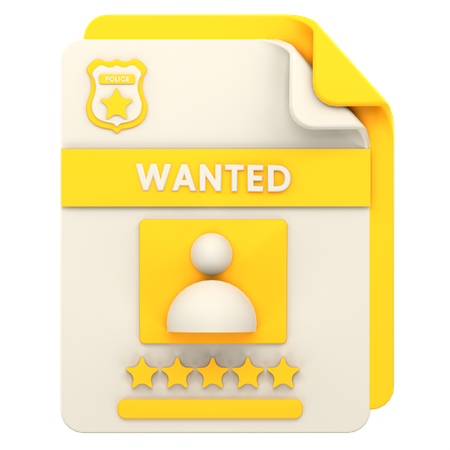 Wanted  3D Icon