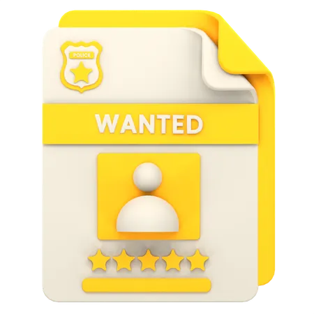 Wanted  3D Icon