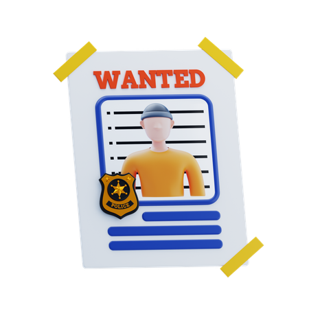 Wanted  3D Icon