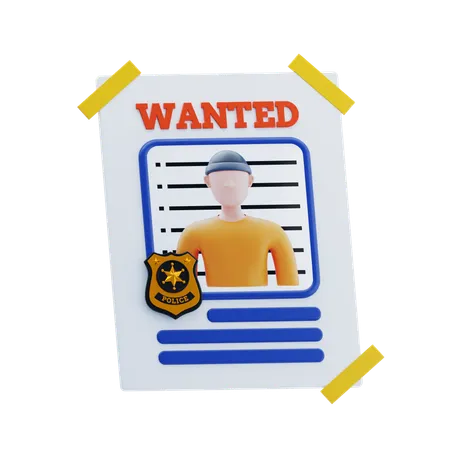 Wanted  3D Icon