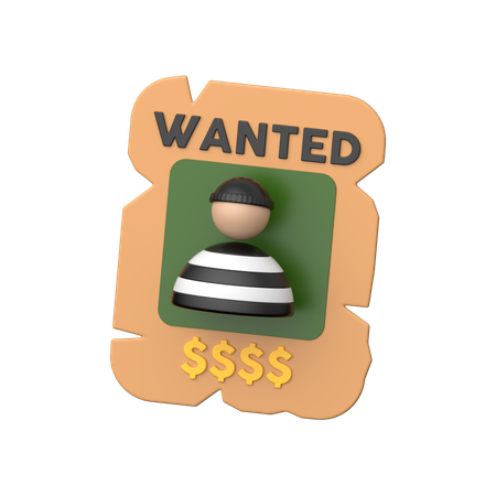 Wanted  3D Icon