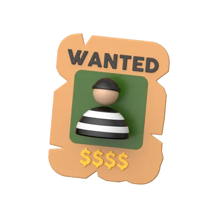 Wanted  3D Icon