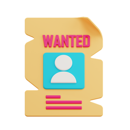 Wanted  3D Icon