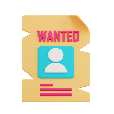 Wanted  3D Icon