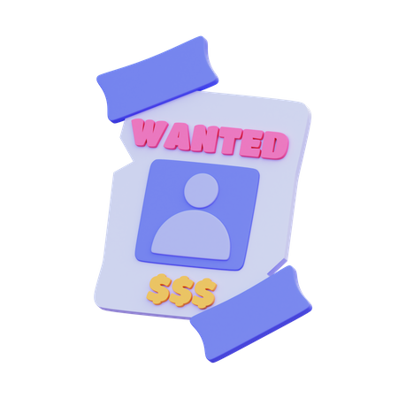 Wanted  3D Icon