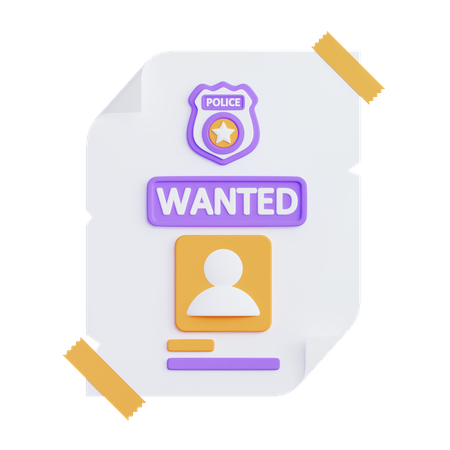 Wanted  3D Icon