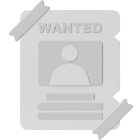 Wanted  3D Icon