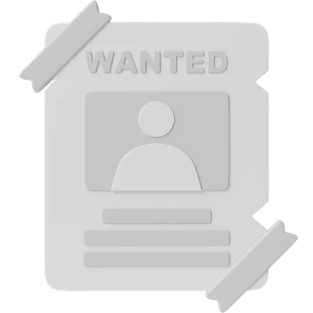 Wanted  3D Icon