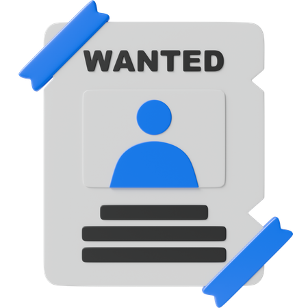 Wanted  3D Icon