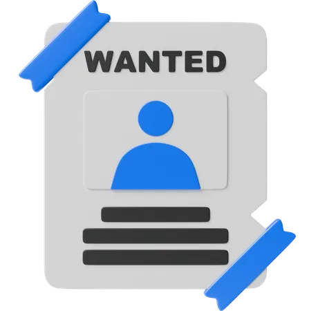 Wanted  3D Icon