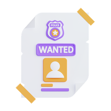 Wanted 3D Icon