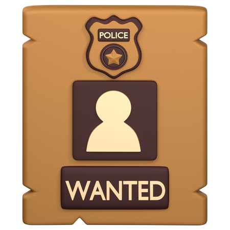 Wanted  3D Icon