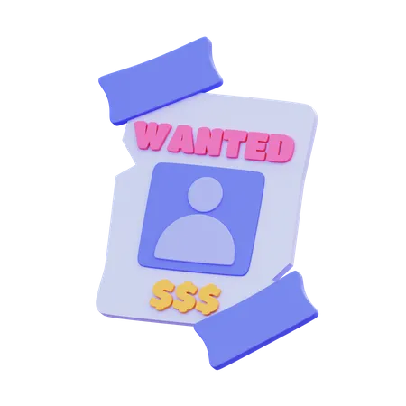 Wanted  3D Icon