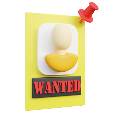 Wanted Poster  3D Icon