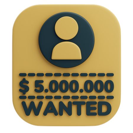 Wanted Poster  3D Icon