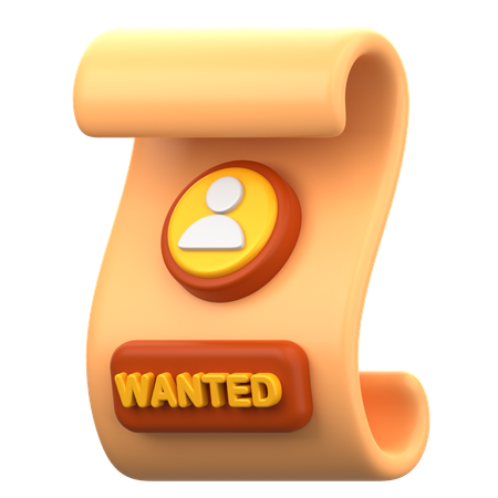 Wanted Poster  3D Icon