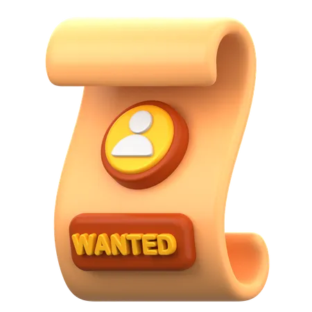 Wanted Poster  3D Icon