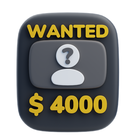 Wanted Poster  3D Icon