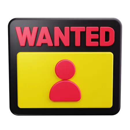 Wanted Poster  3D Icon