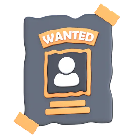 Wanted Poster  3D Icon