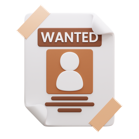 Wanted poster  3D Icon