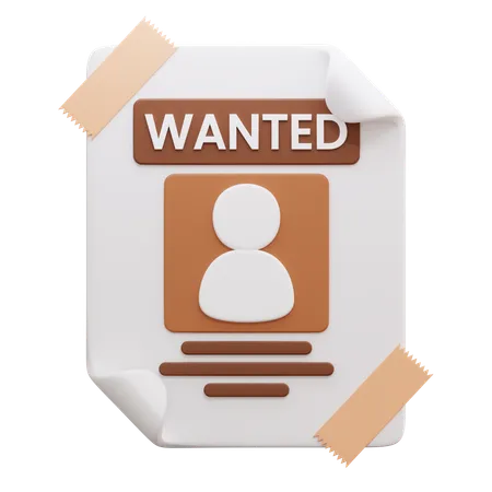 Wanted poster  3D Icon