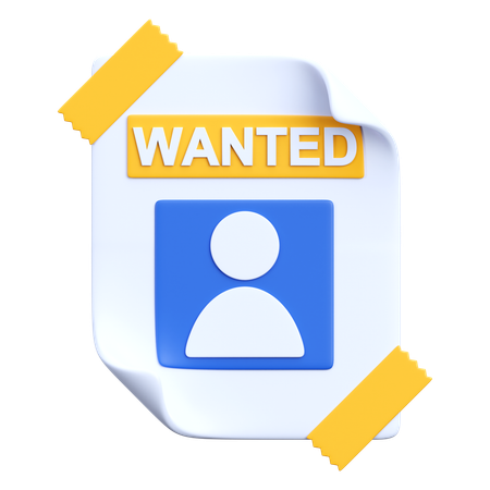 Wanted poster  3D Icon