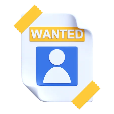 Wanted poster  3D Icon