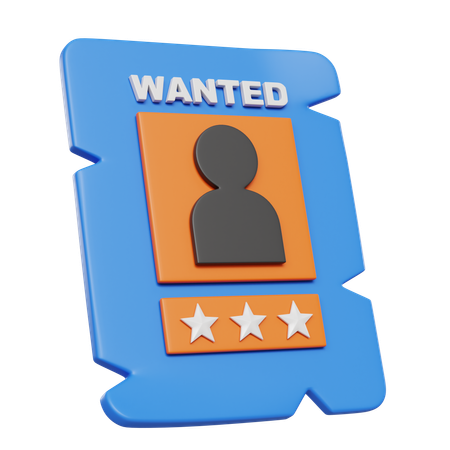 Wanted Poster  3D Icon
