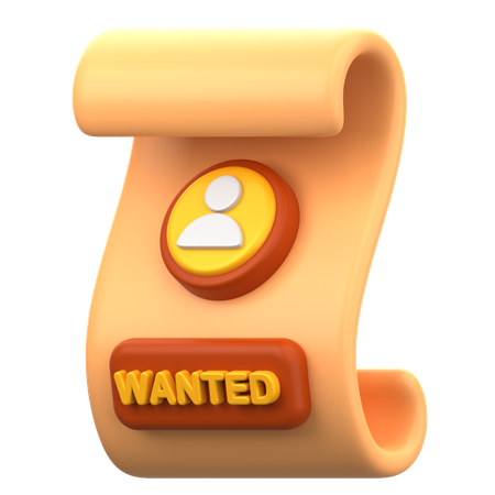 Wanted Poster  3D Icon