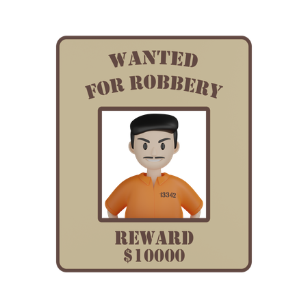 Wanted Poster  3D Illustration