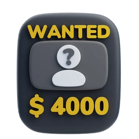 Wanted Poster  3D Icon