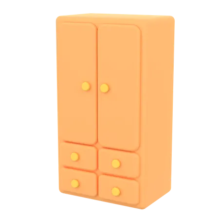 3 D Cupboard For Home Furnishings 3D Icon