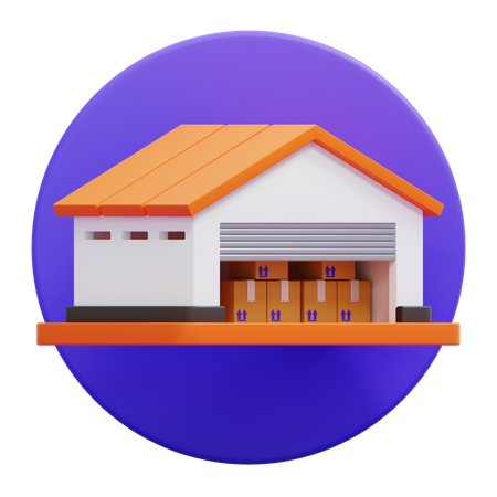 Warehouse  3D Icon