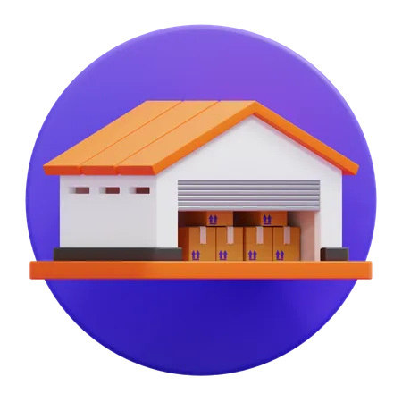 Warehouse  3D Icon