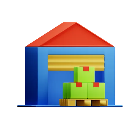 Warehouse  3D Icon