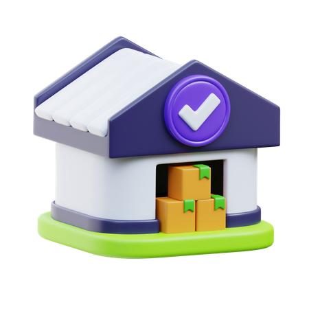 Warehouse  3D Icon