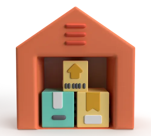 Warehouse  3D Icon