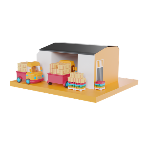 Warehouse  3D Icon