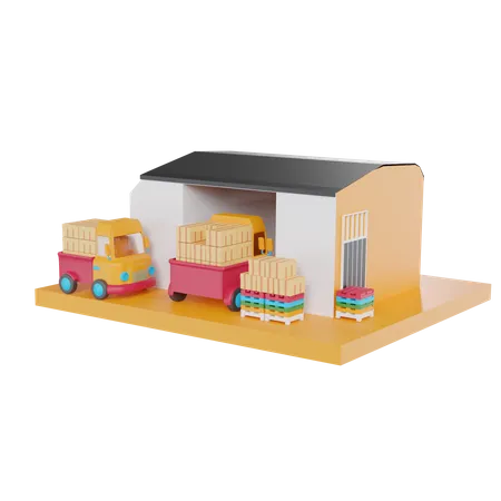 Warehouse  3D Icon